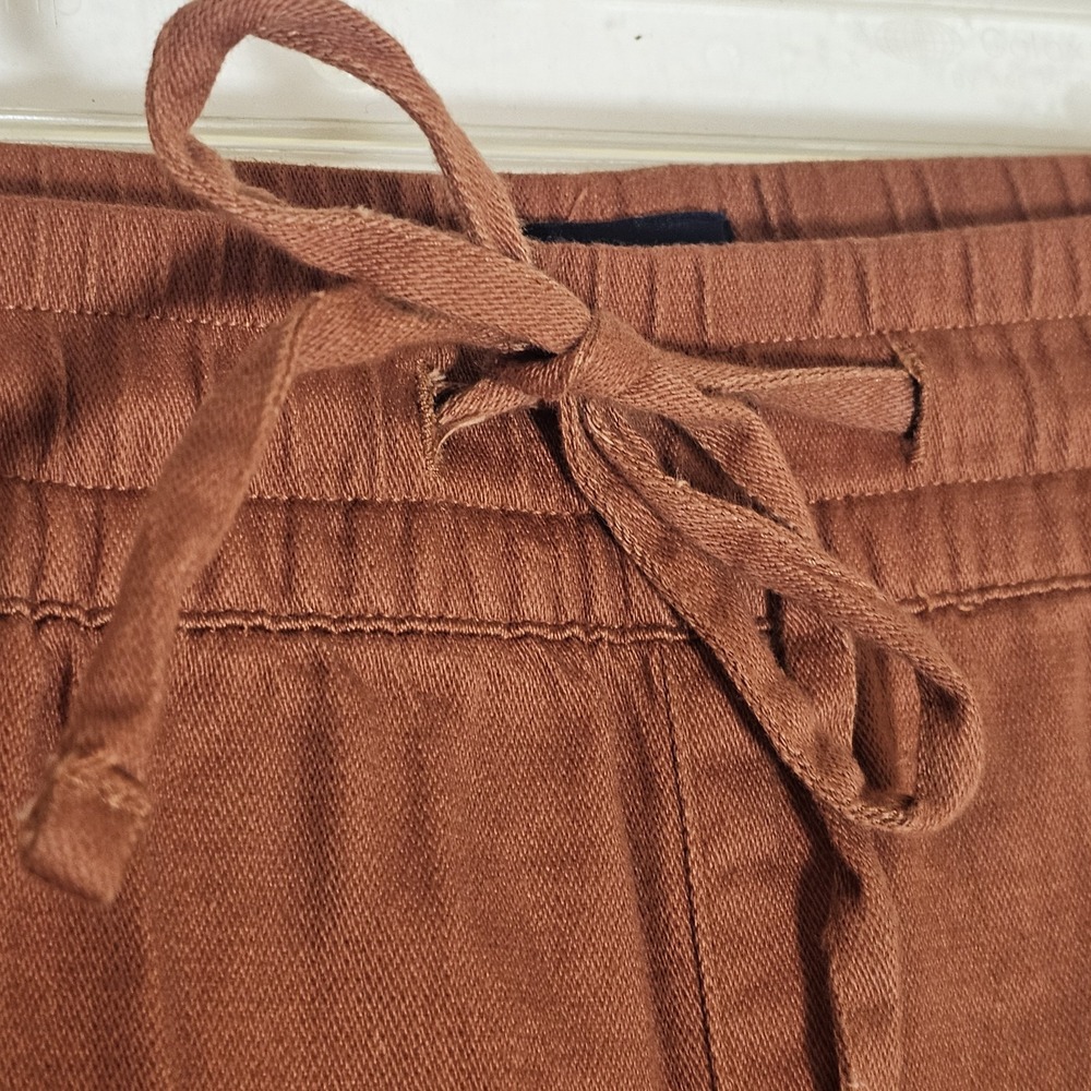 Gap Pants Womens Medium Orange Brick Drawstring Chino Stretch Office Workwear M - Picture 5 of 16